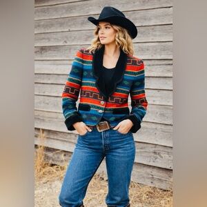Vintage Southwestern Tapestry Blazer | Florence | 80s 90s Statement Jacket
